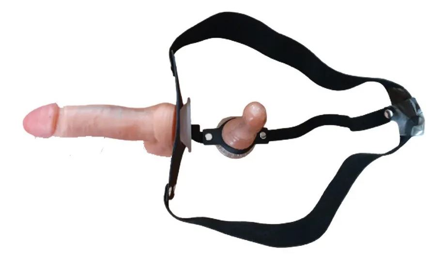 Arnés Doble Strap On de Cuero para Cambio de Roles - Imagen 2