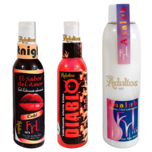 Kit Gel Anal - Lubricante Saborizado Comestible - Gel Calor Diablo FYL: imagen 1