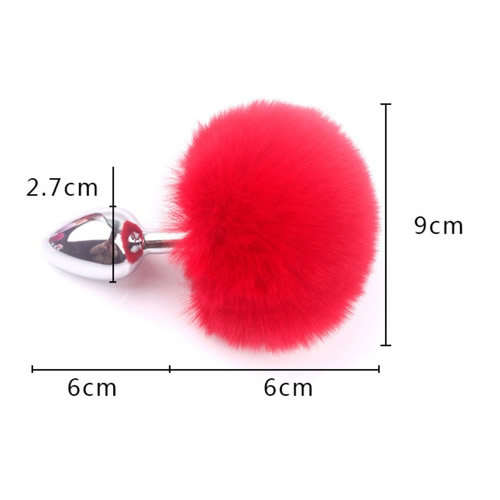 Plug Metal Acero - Pompon Conejo - Imagen 3