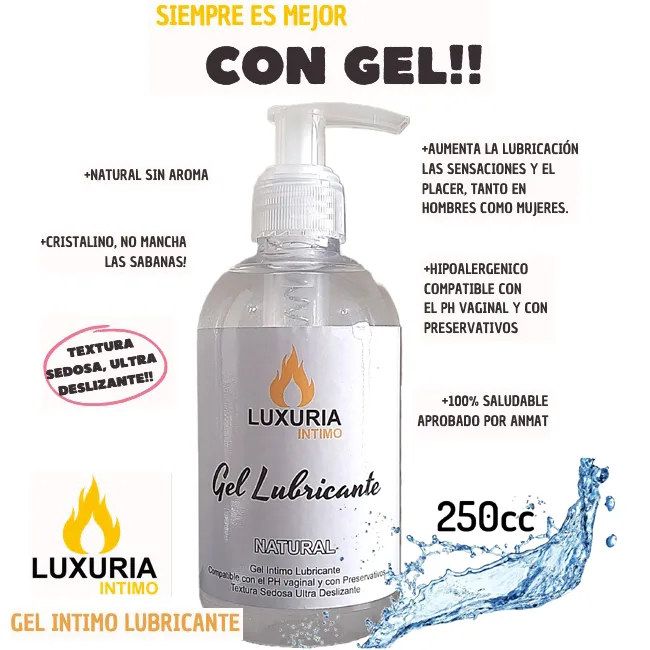 Gel Lubricante Luxuria - 250cc - Natural - Imagen 2